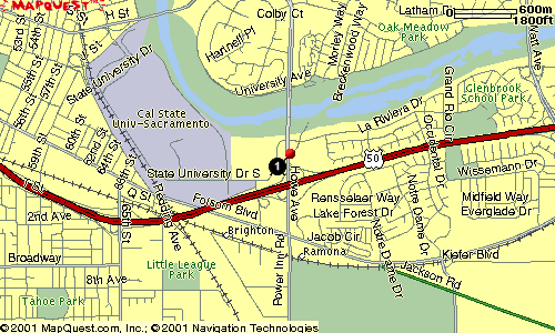 Denny's College Town overview map