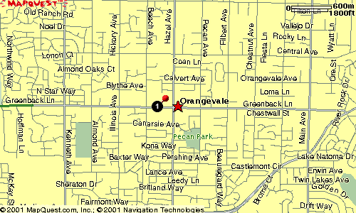 Denny's Orangevale overview map