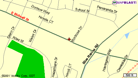 IHOP Folsom close-in map