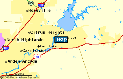 IHOP Folsom overview map