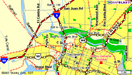 Lyons Restaurant on Richards Blvd. overview map